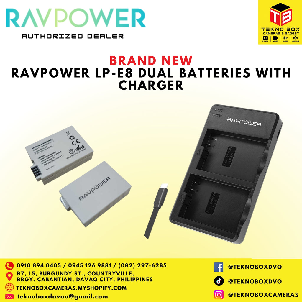 RavPower LP-E8 Dual Batteries with Charger