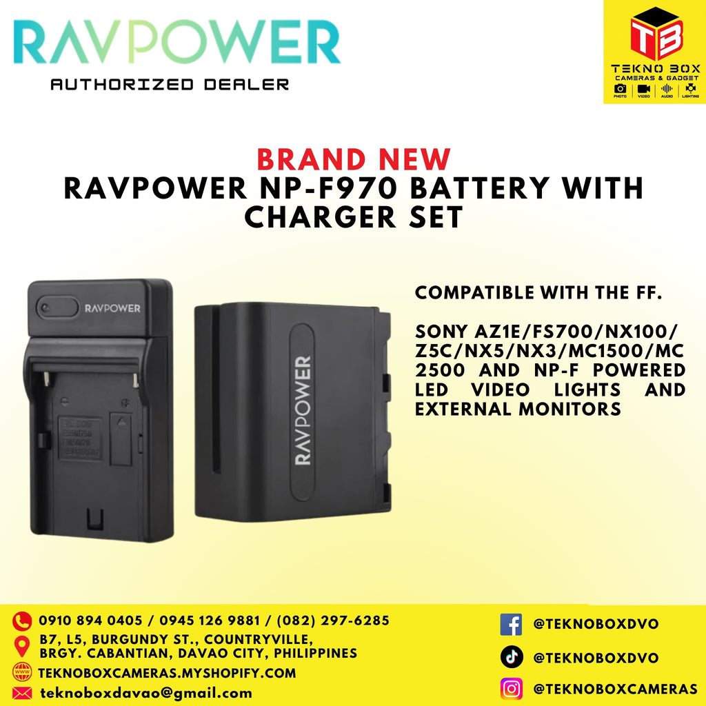 RAVPOWER NP-F970 Battery with Charger Set