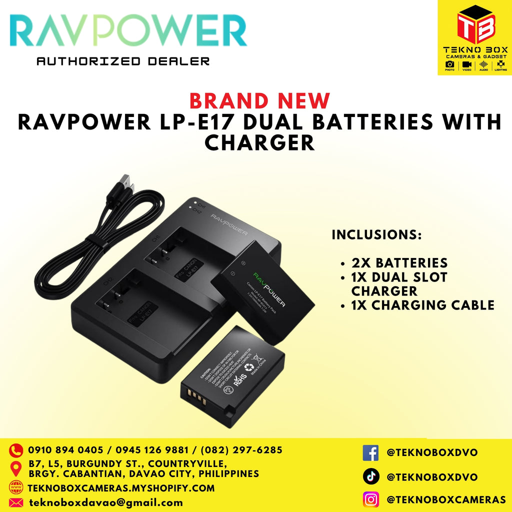 RavPower LP-E17 Dual Batteries With Charger