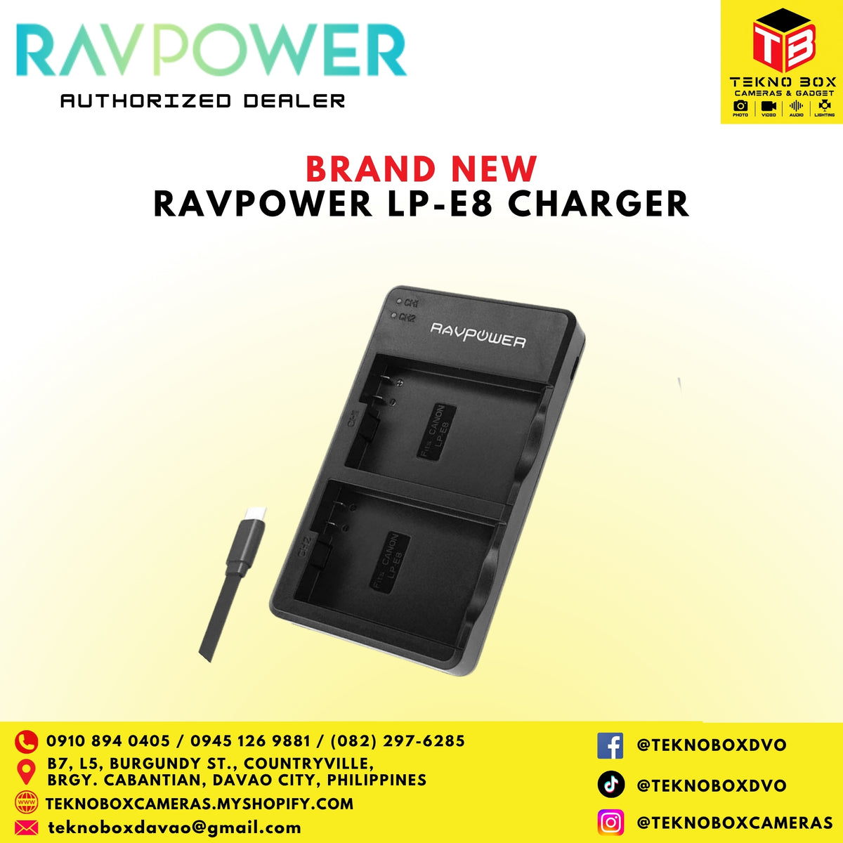 RavPower LP-E8 Dual Batteries with Charger
