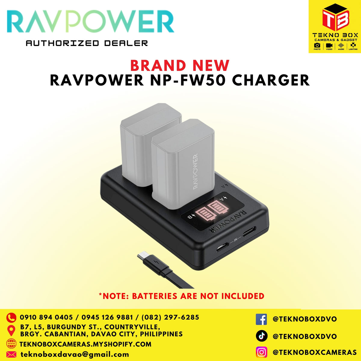 RavPower NP-FW50 Dual Batteries With Charger