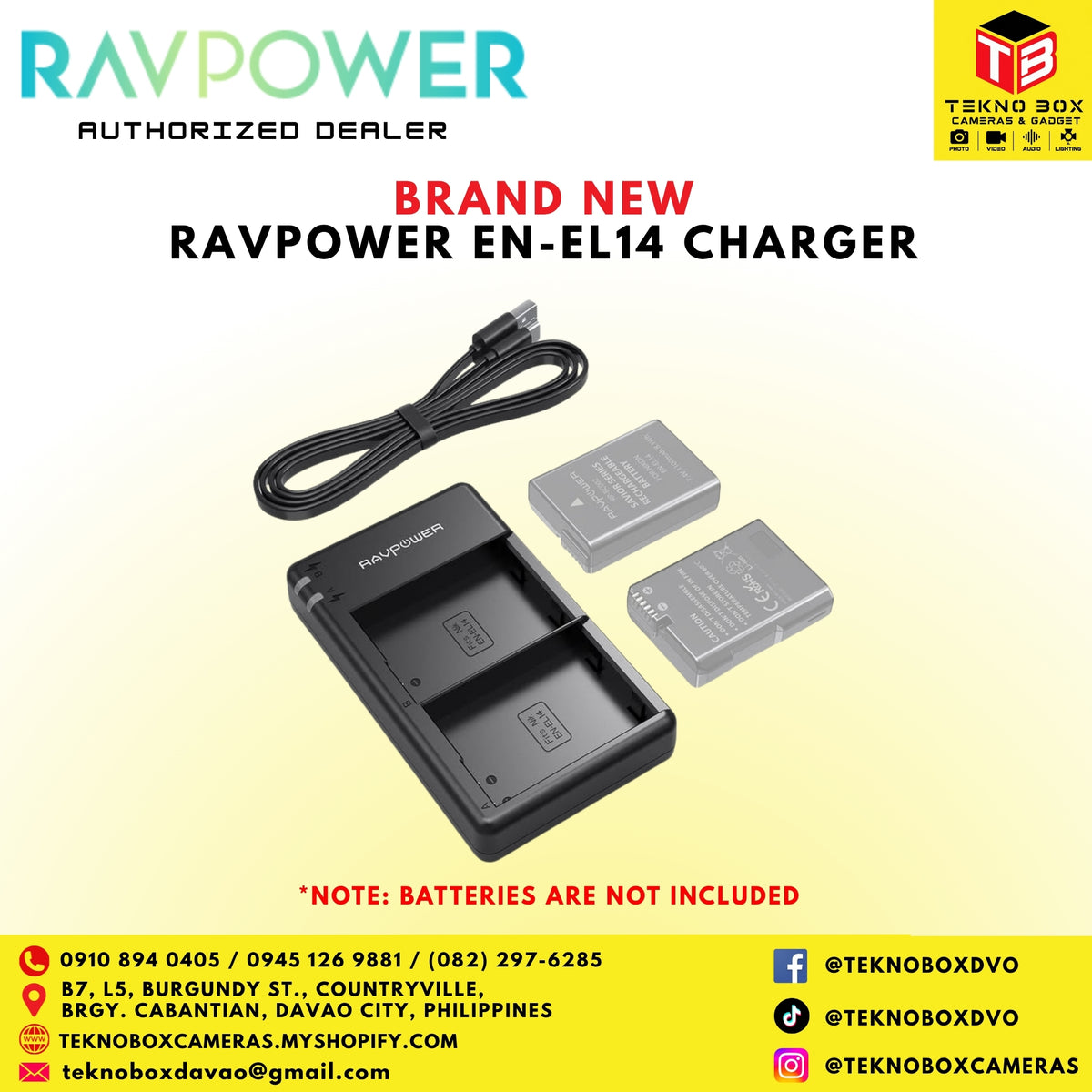 RavPower EN-EL14 Dual Batteries With Charger