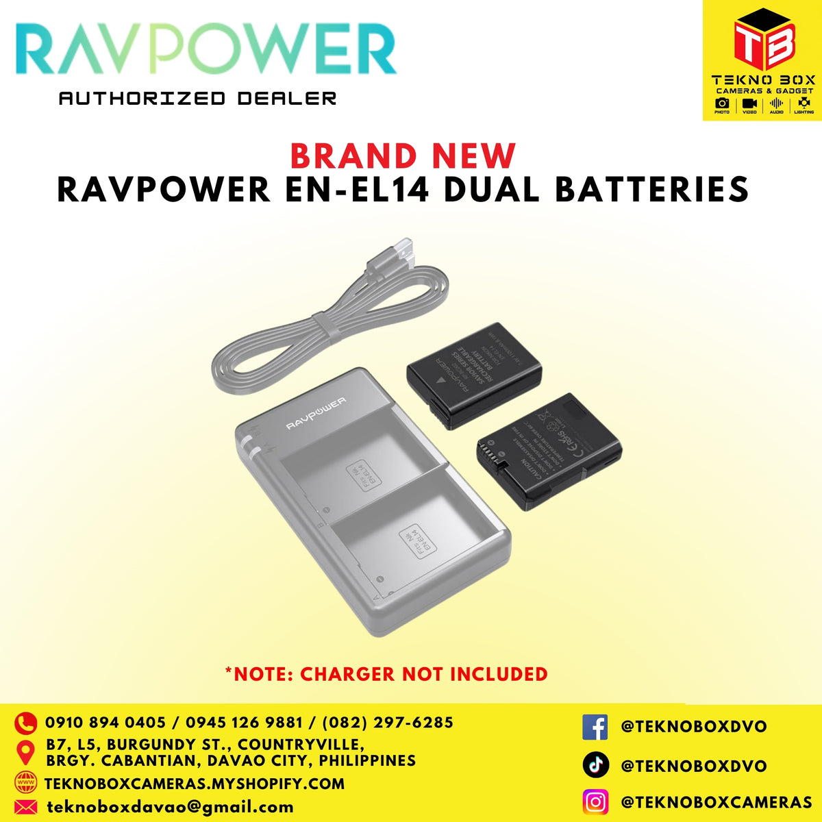 RavPower EN-EL14 Dual Batteries With Charger