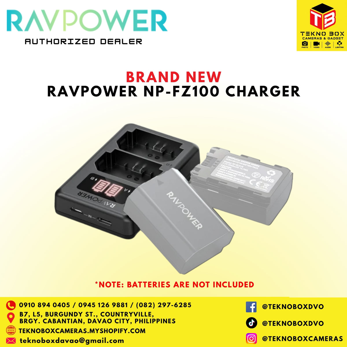 RavPower NP-FZ100 Dual Batteries with Charger