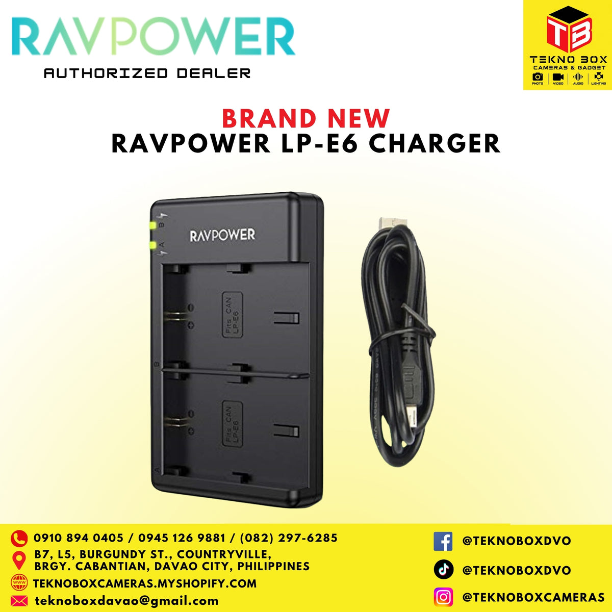 RavPower LP-E6 Dual Batteries With Charger