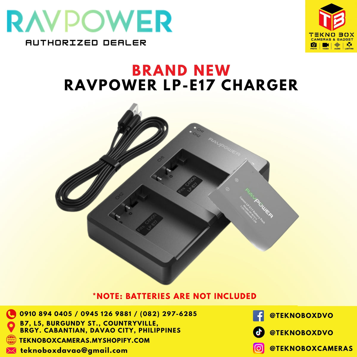 RavPower LP-E17 Dual Batteries With Charger