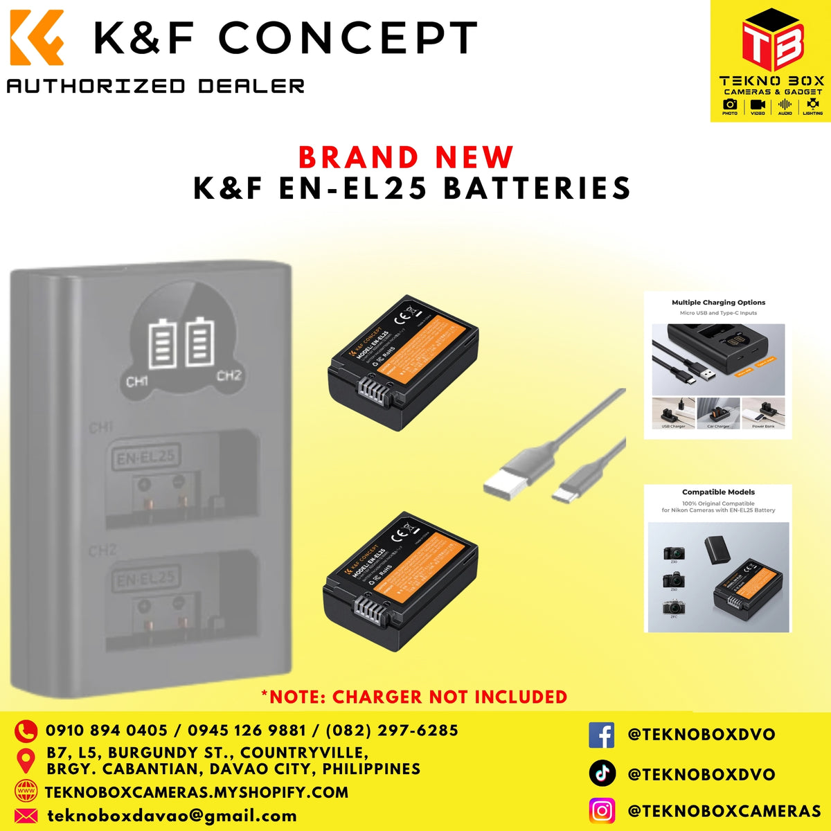 K&F EN-EL25 Charging Set