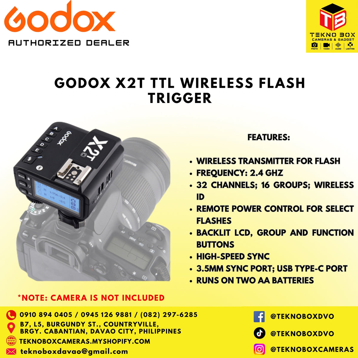 Godox X2T TTL Wireless Flash Trigger