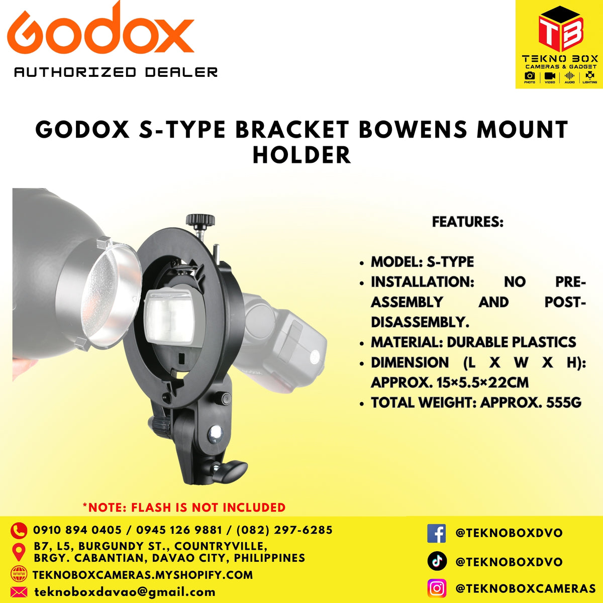 Godox S-Type Bracket Bowens Mount Holder