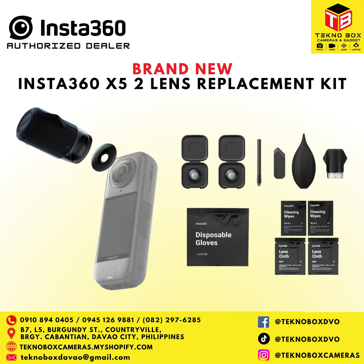 Insta360 X5 2 Lens Replacement Kit