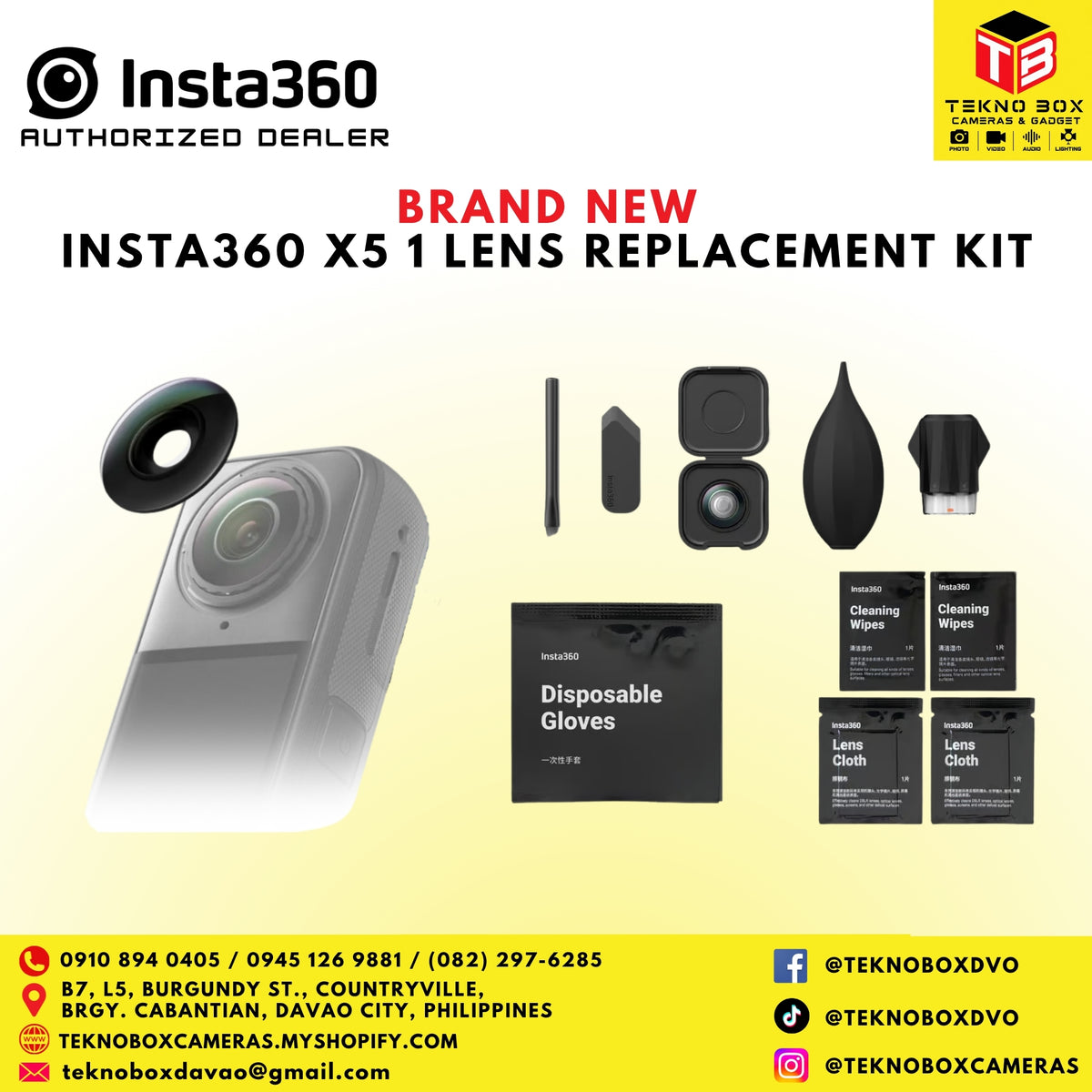 Insta360 X5 1 Lens Replacement Kit