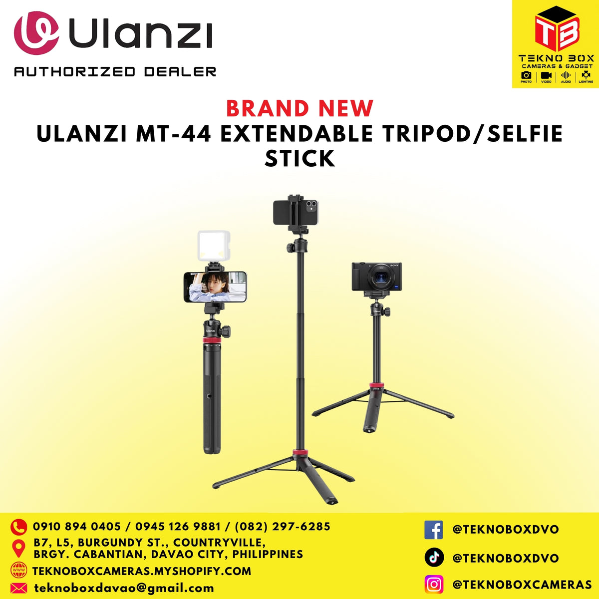 Ulanzi MT-44 Extendable Tripod/Selfie Stick