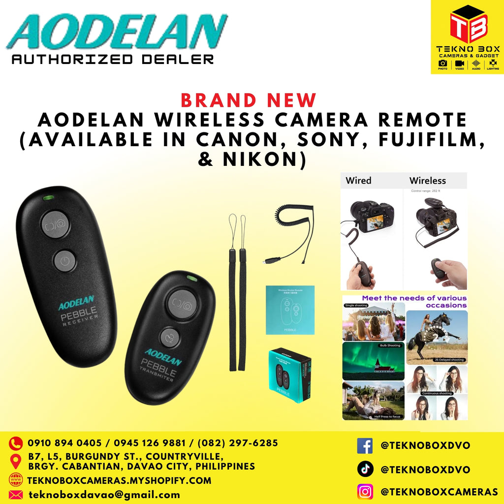 Aodelan Wireless Camera Remote (Available in Canon, Sony, Fujifilm & Nikon)
