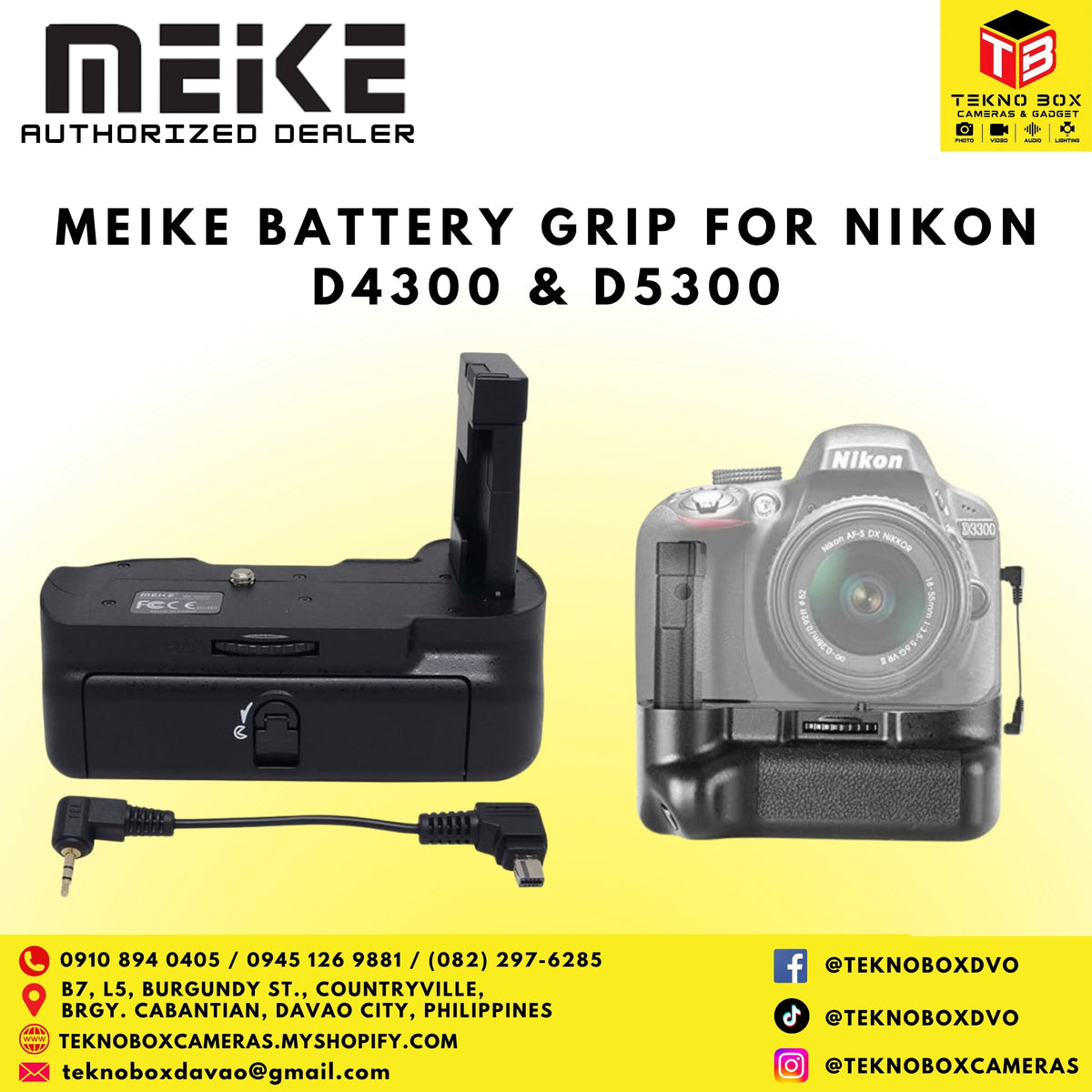 Meike Battery Grip for Nikon D3300 D4300 & D5300