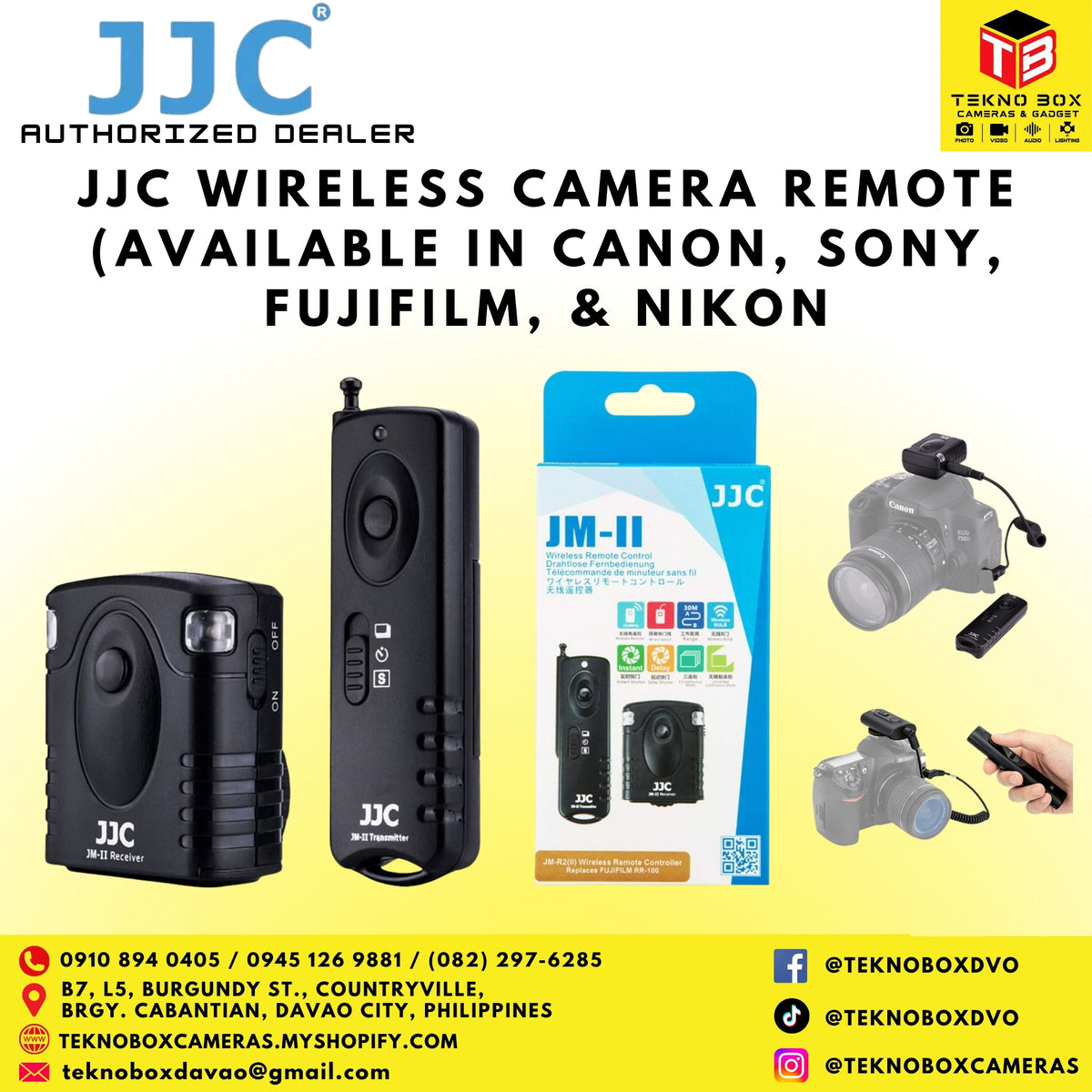 JJC Wireless Camera Remote (Available in Canon, Sony, Fujifilm & Nikon)