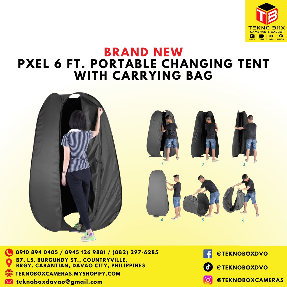 Pxel 6 FT. Portable Changing Tent With Carrying Bag