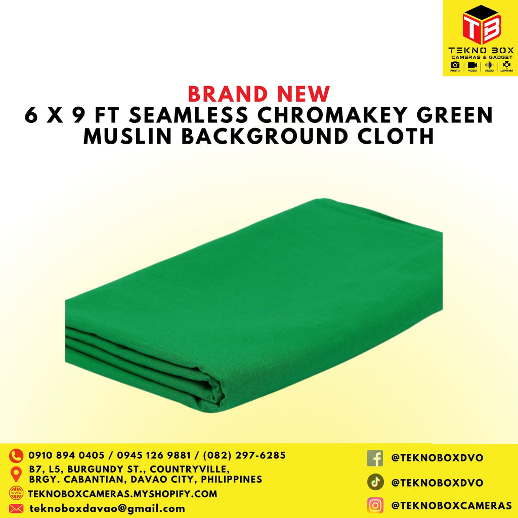 6x9 Feet Seamless Chromakey Green Muslin Background Cloth