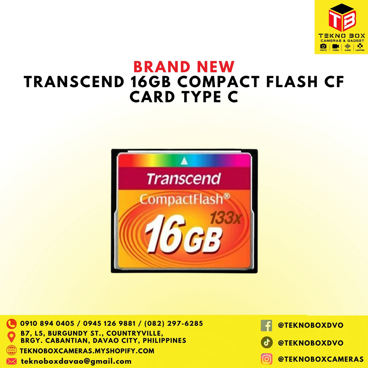Transcend 16GB Compact Flash CF Card Type C