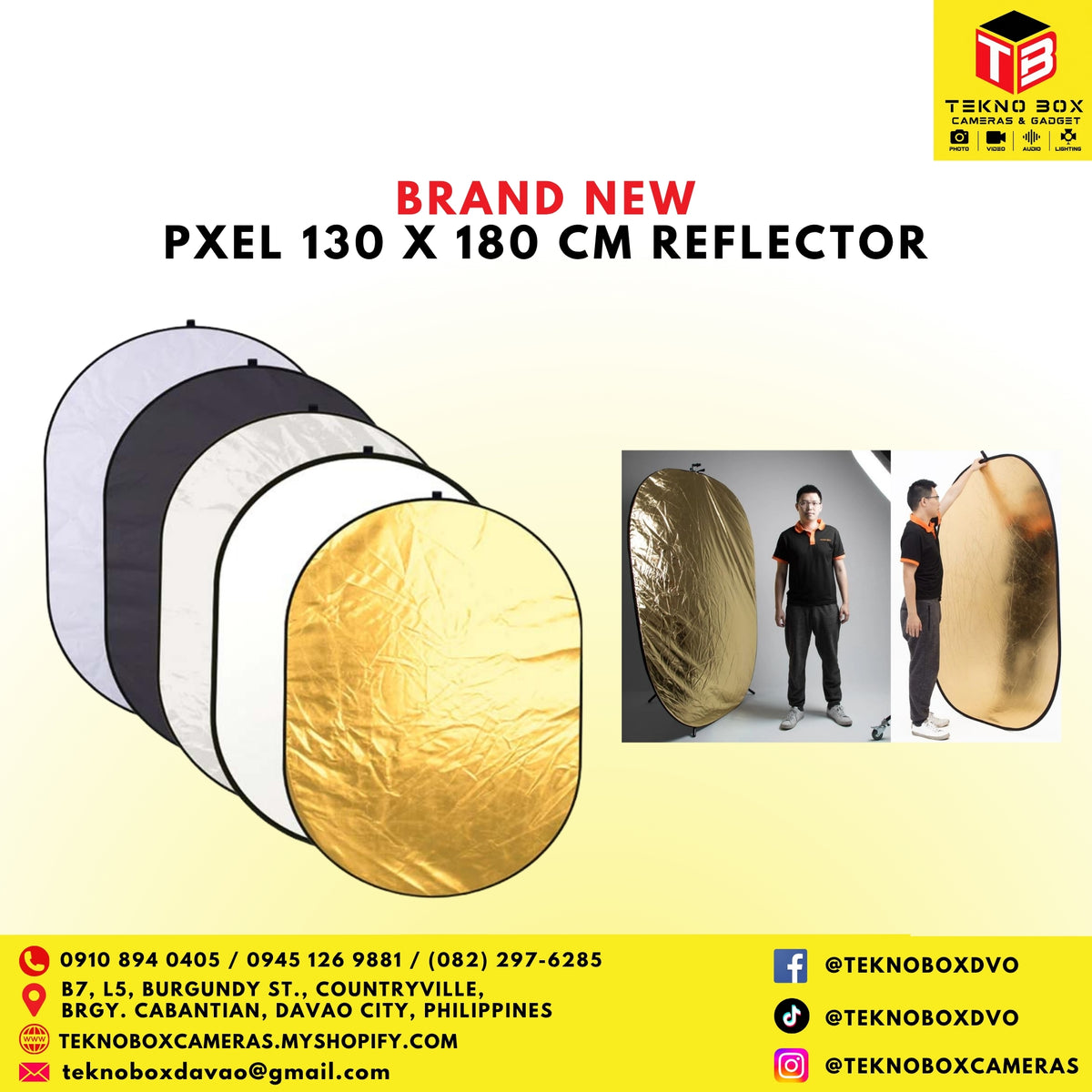 Brand new Pixel 130x180cm 5-in-1  Light Reflector