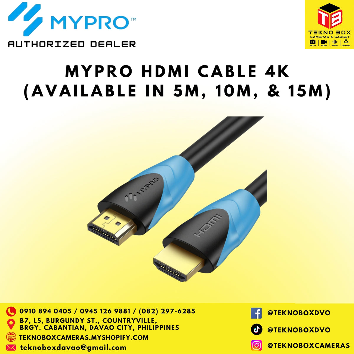 MYPRO HDMI Cable 4K (Available in 5m, 10m, & 15m)