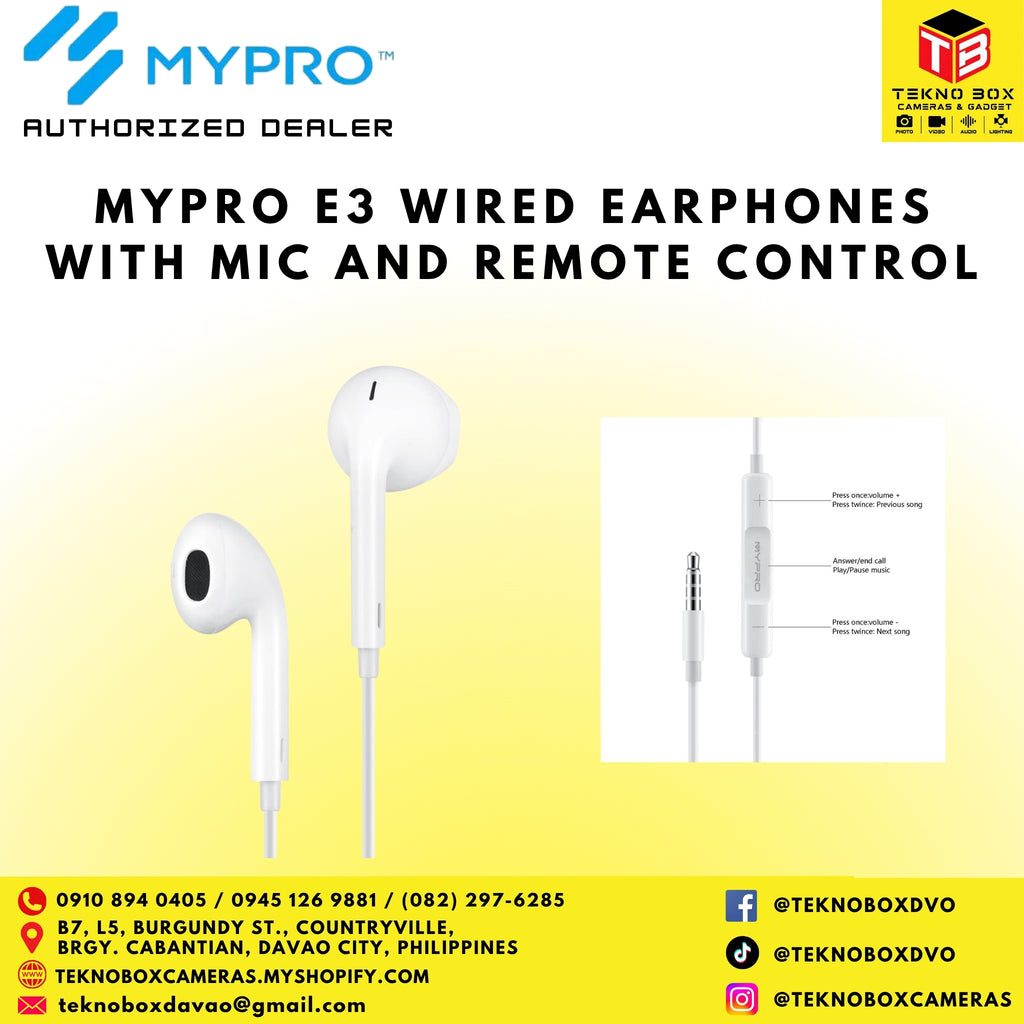 Mypro E3 Wired Earphones With Mic And Remote Control