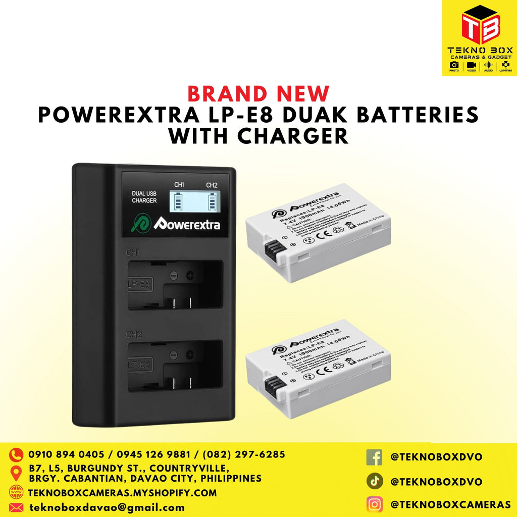 PowerExtra LP-E8 Dual Batteries with Charger