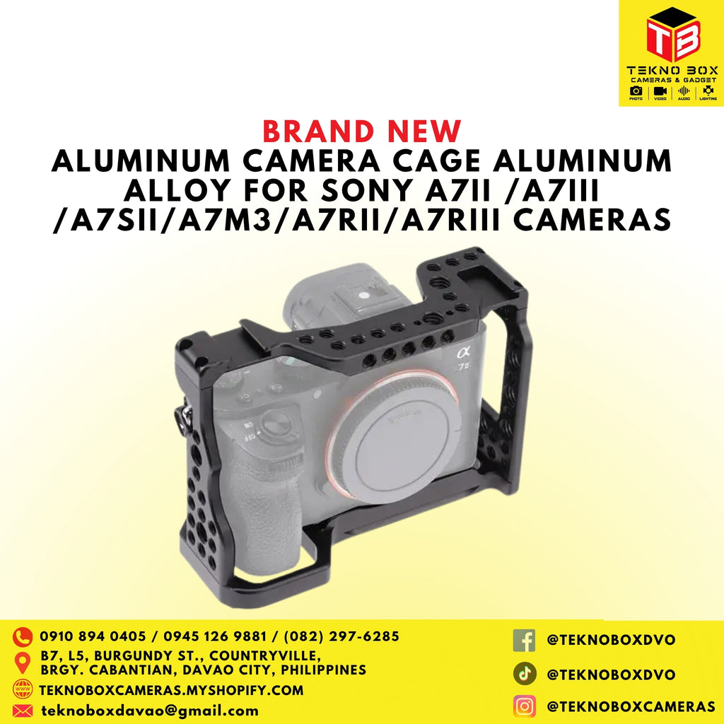 Aluminum Camera Cage  Aluminum Alloy for Sony A7II / A7III / A7SII / A7M3 / A7RII / A7RIII Cameras
