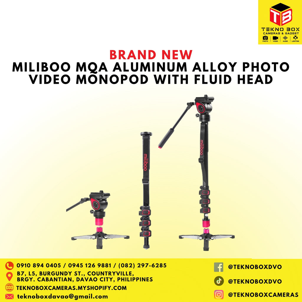 Miliboo MQA Aluminum Alloy Photo Video Monopod With Fluid Head