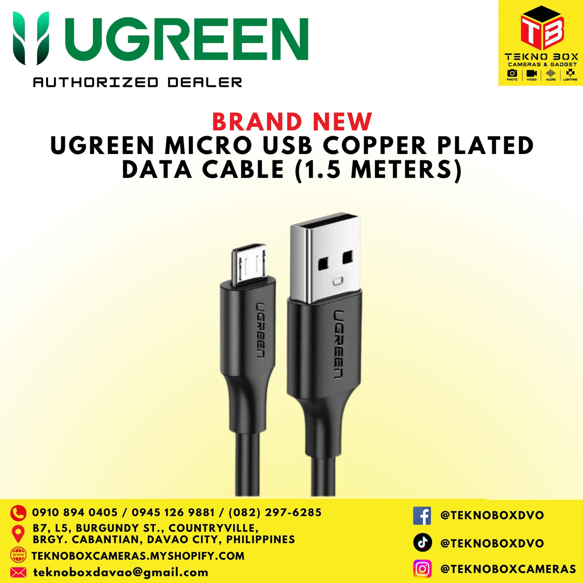 Ugreen Micro USB Copper Plated Data Cable (1.5 Meters)