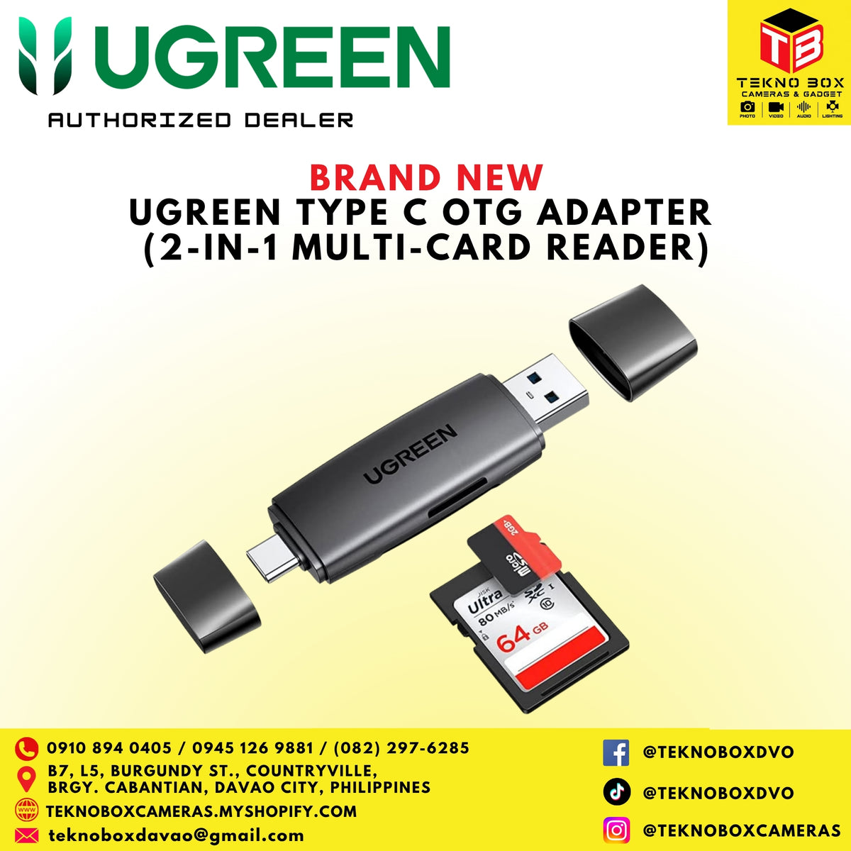UGreen Type C OTG Adapter  (2-in-1 Multi-Card Reader)