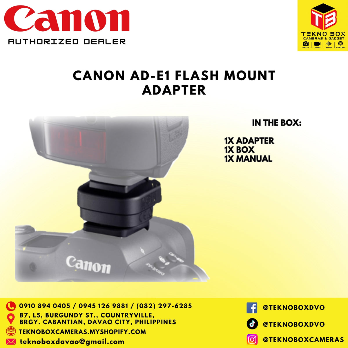 Canon AD-E1 Flash Mount Adapter