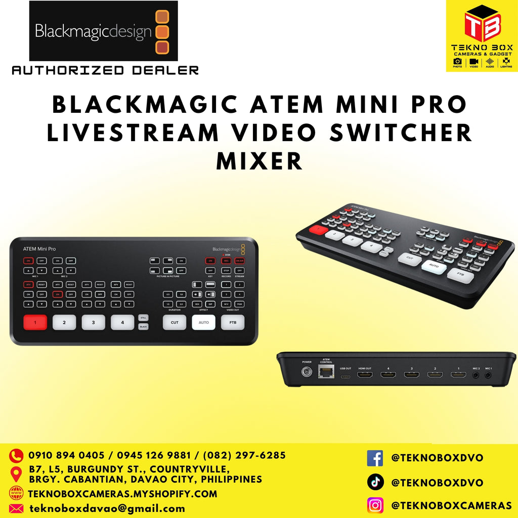 Blackmagic Atem Mini Pro Livestream Video Switcher Mixer