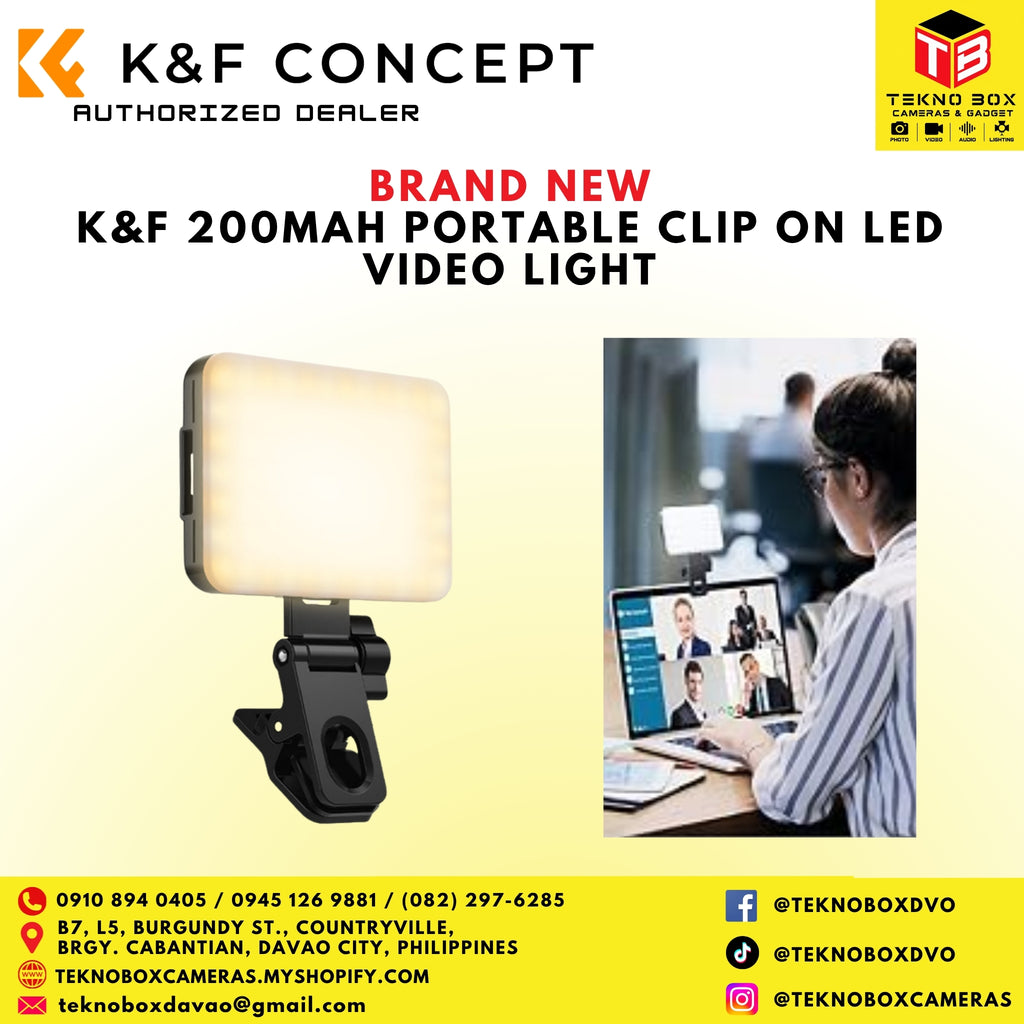 K&F 2000mah Portable Clip On LED Video Light