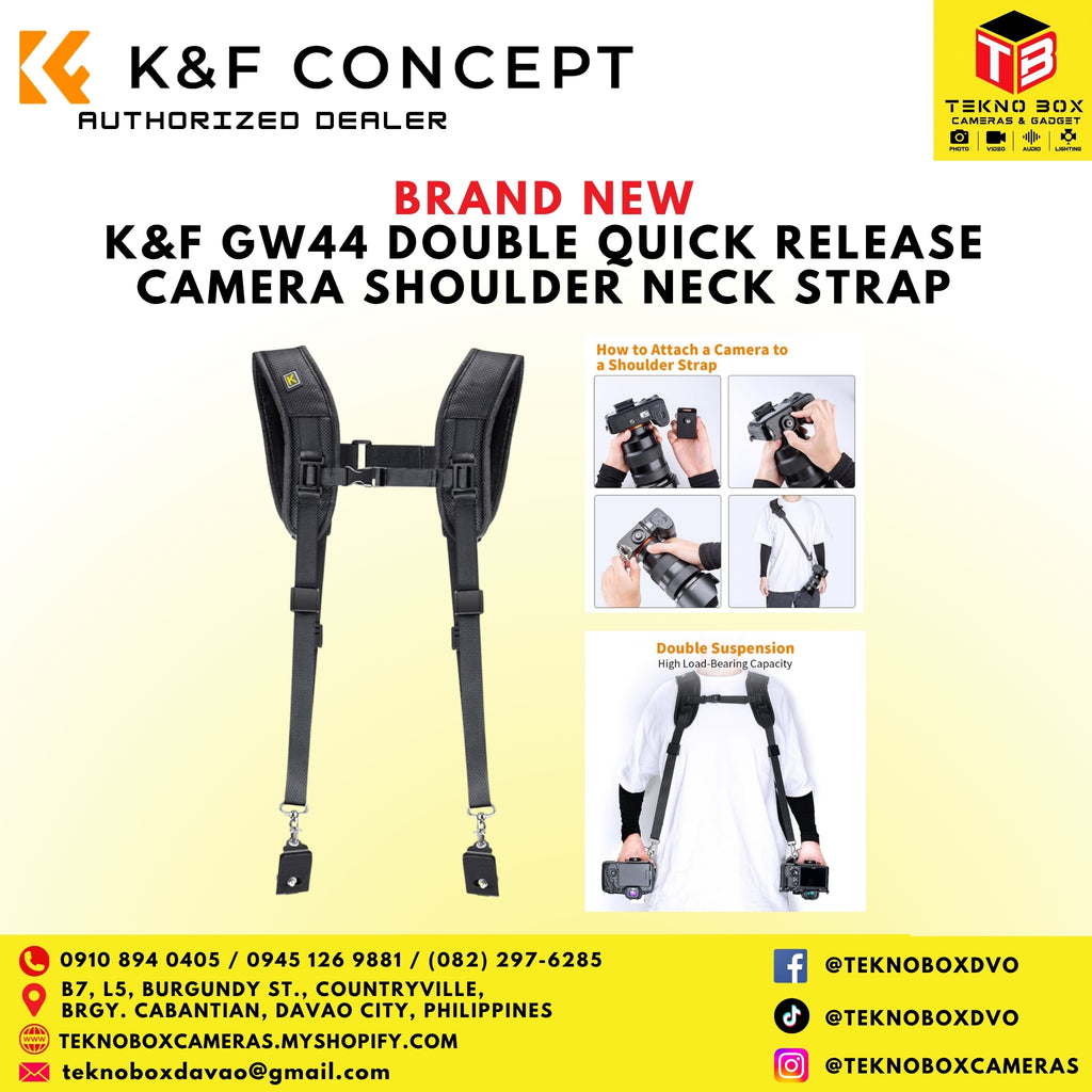 K&F GW44 Double Quick Release Camera Shoulder Neck Strap