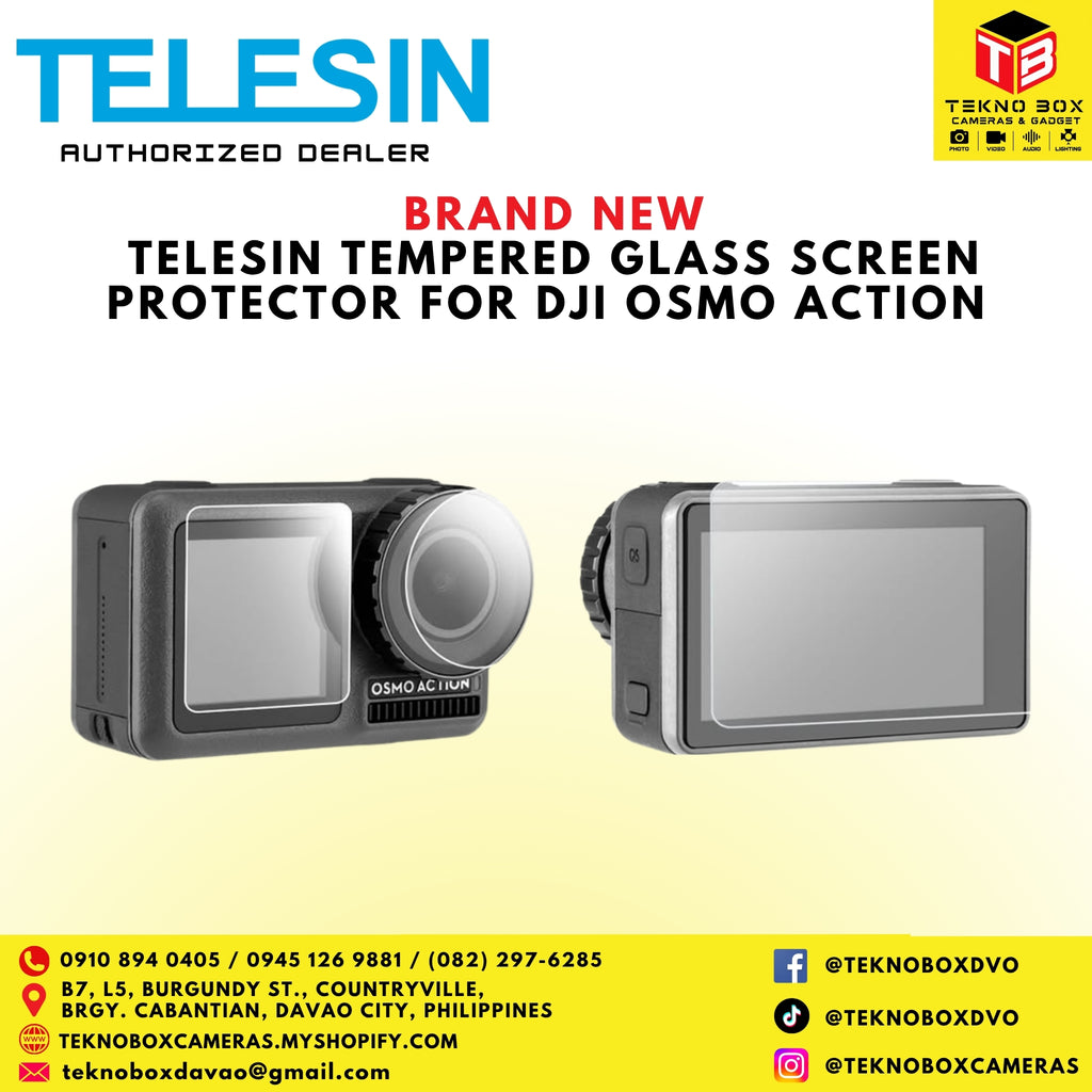 Telesin Tempered Glass Screen Protector for DJI Osmo Action