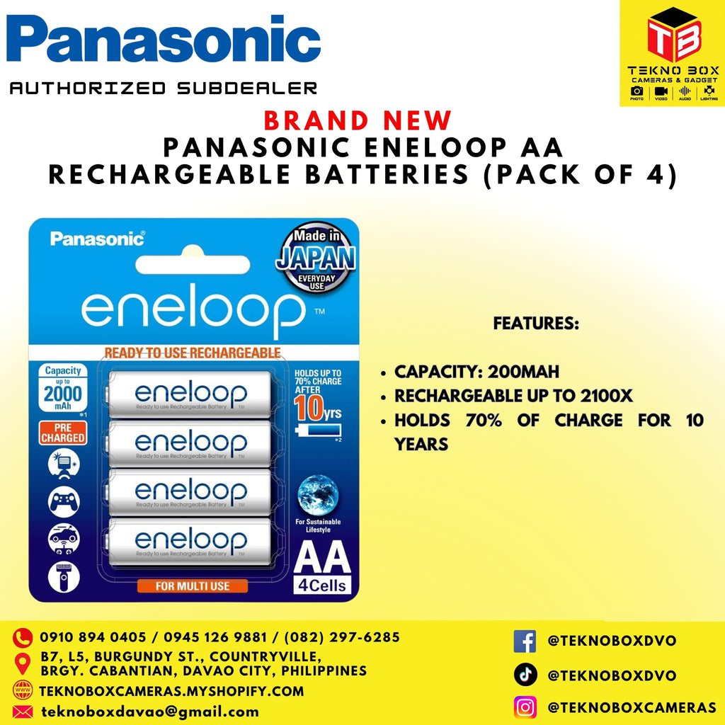 Panasonic Eneloop AA Rechargeable Batteries (Pack of 4)