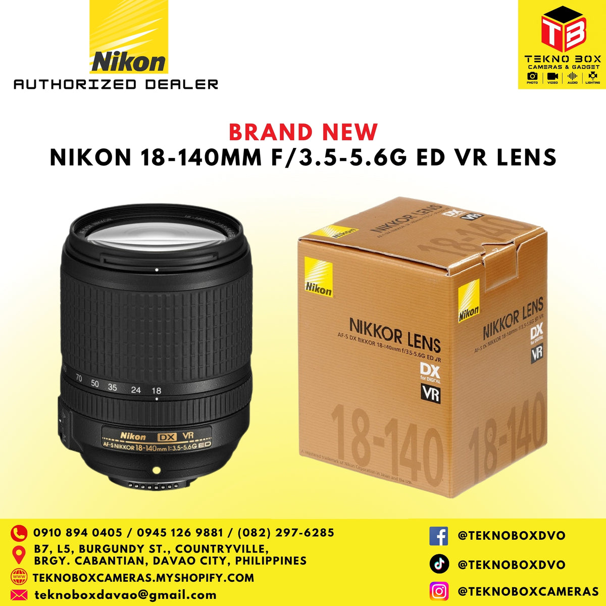 Nikon 18-140mm f/3.5-5.6G ED VR Lens