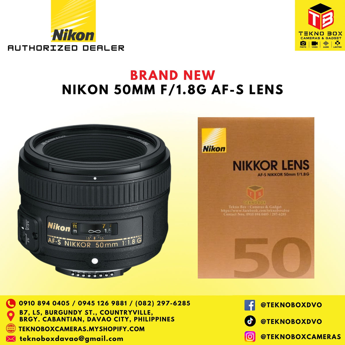 Nikon 50mm f/1.8G AF-S Lens