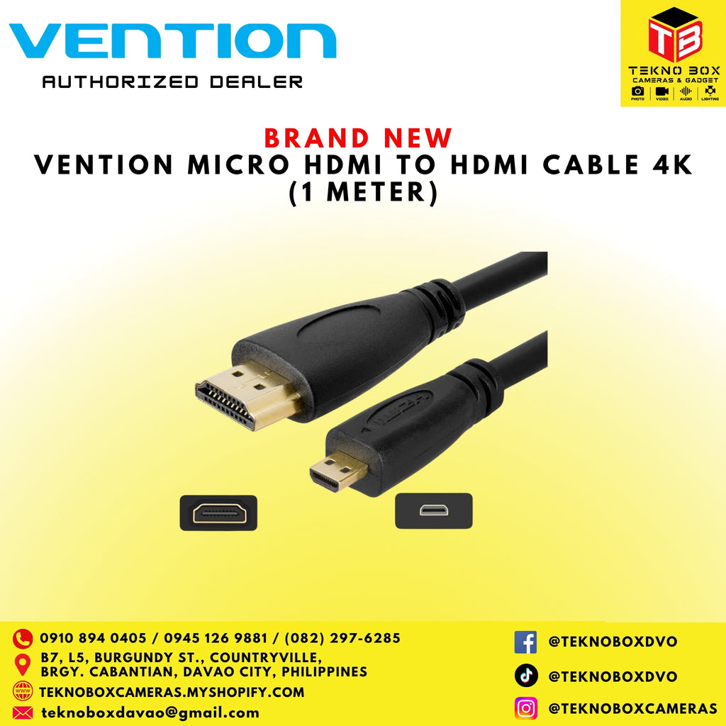 Vention Micro HDMI to HDMI Cable 4K (1 meter)