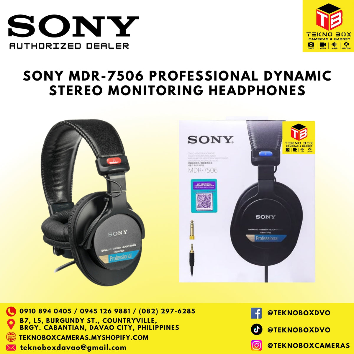 Sony MDR-7506 Professional Dynamic Stereo Monitoring Headphones