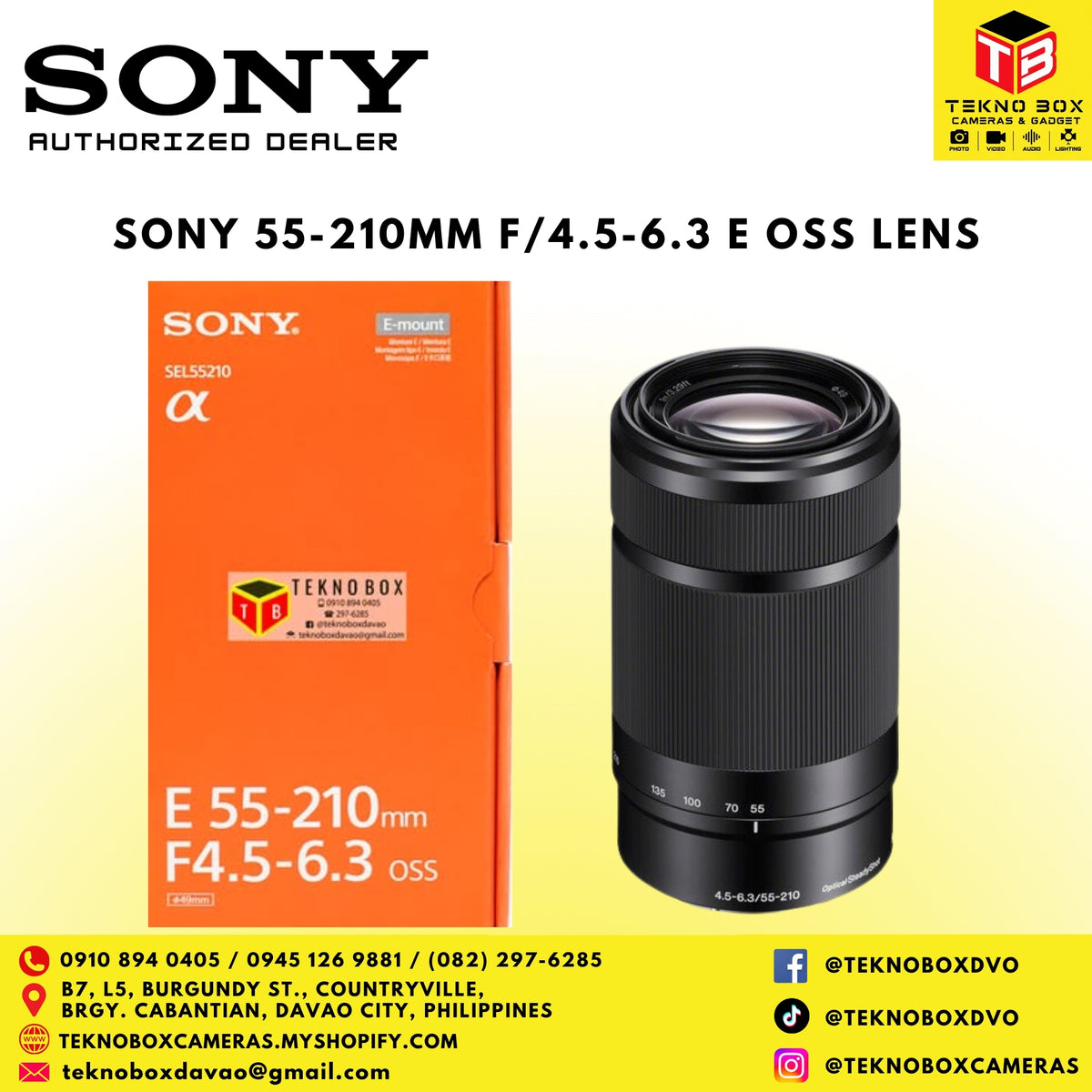 Sony 55-210mm f/4.5-6.3 E OSS lens