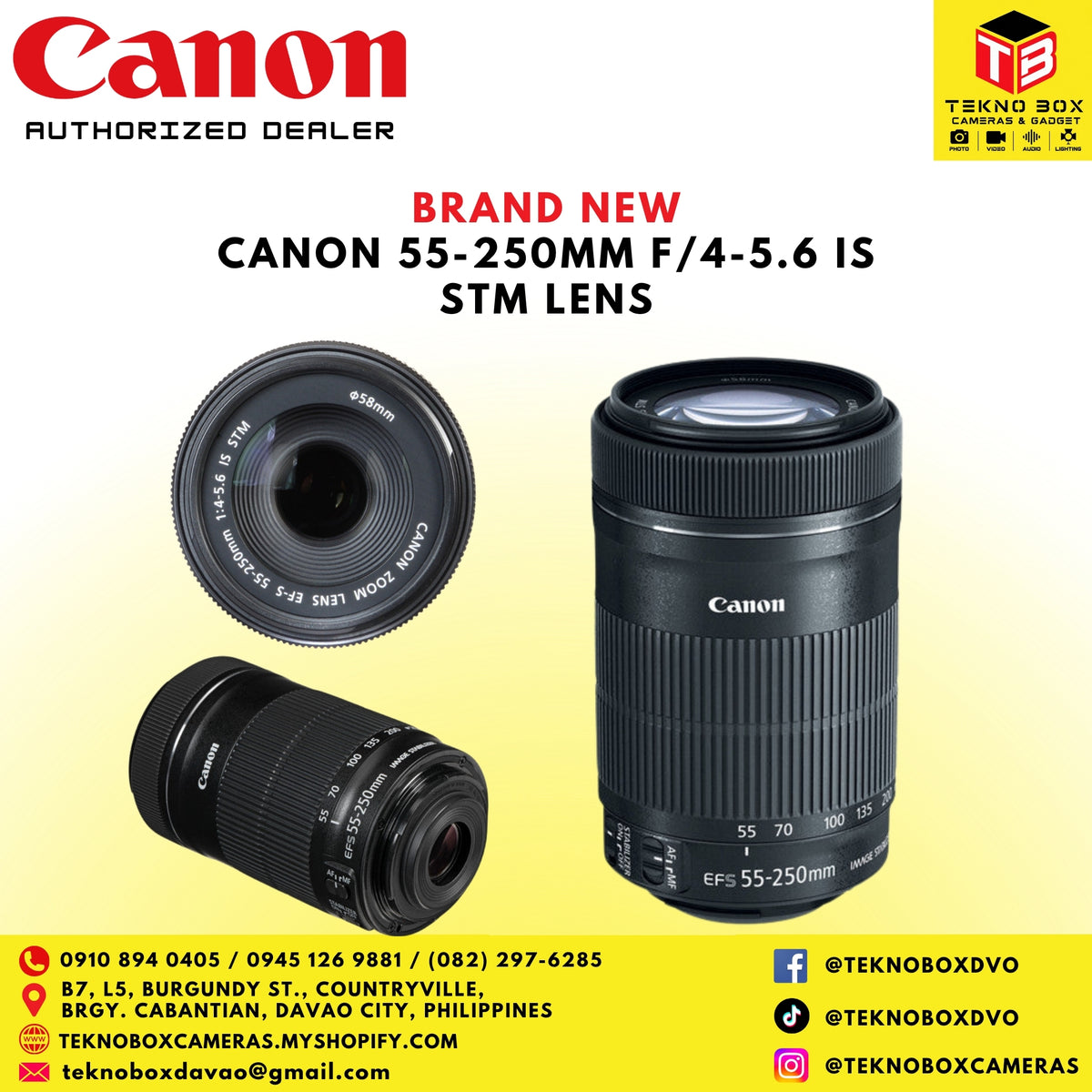 Canon 55-250mm f/4-5.6 IS STM Lens