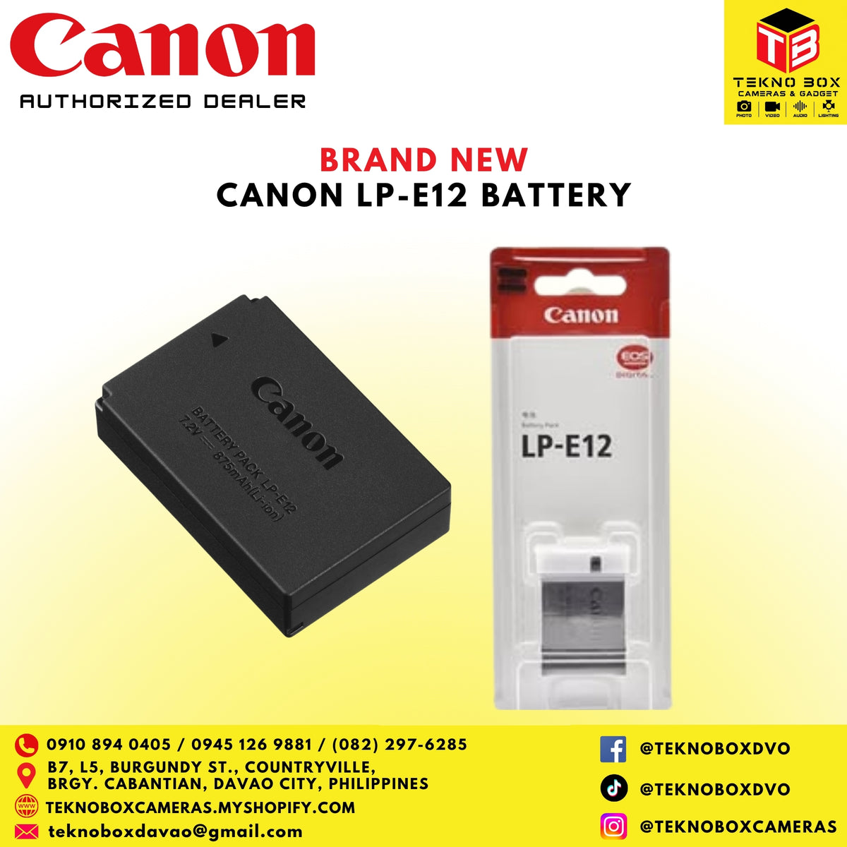 Canon LP-E12 Battery