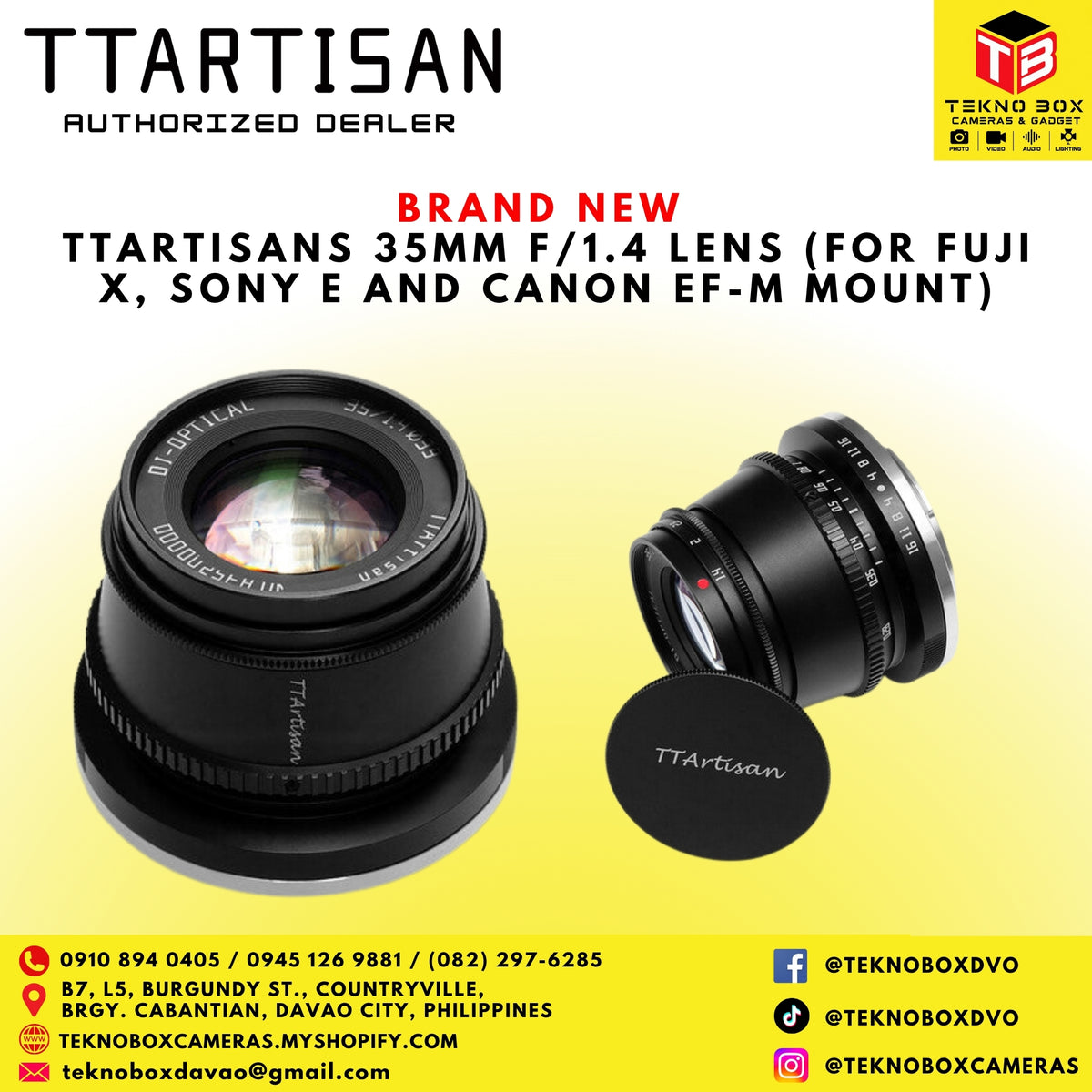 TTArtisans 35mm f/1.4 Lens (For Fuji X, Sony E and Canon EF-M Mount)
