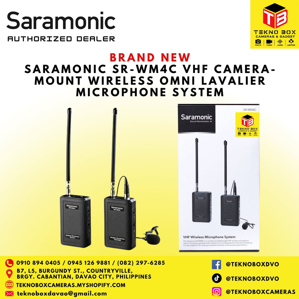 Saramonic SR-WM4C VHF Camera-Mount Wireless Omni Lavalier Microphone System