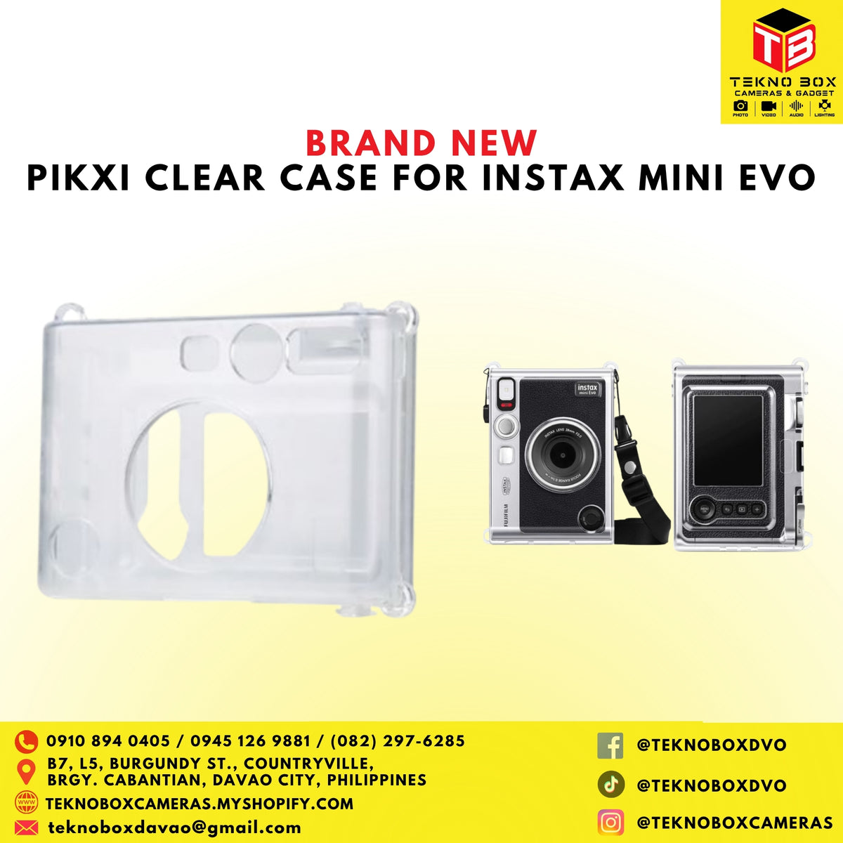 Pikxi Clear Case For Instax Mini Evo