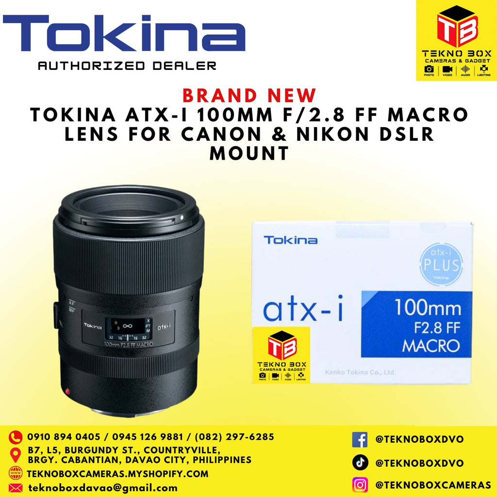Tokina ATX-i 100mm F/2.8 FF Macro Lens for Canon & Nikon DSLR Mount