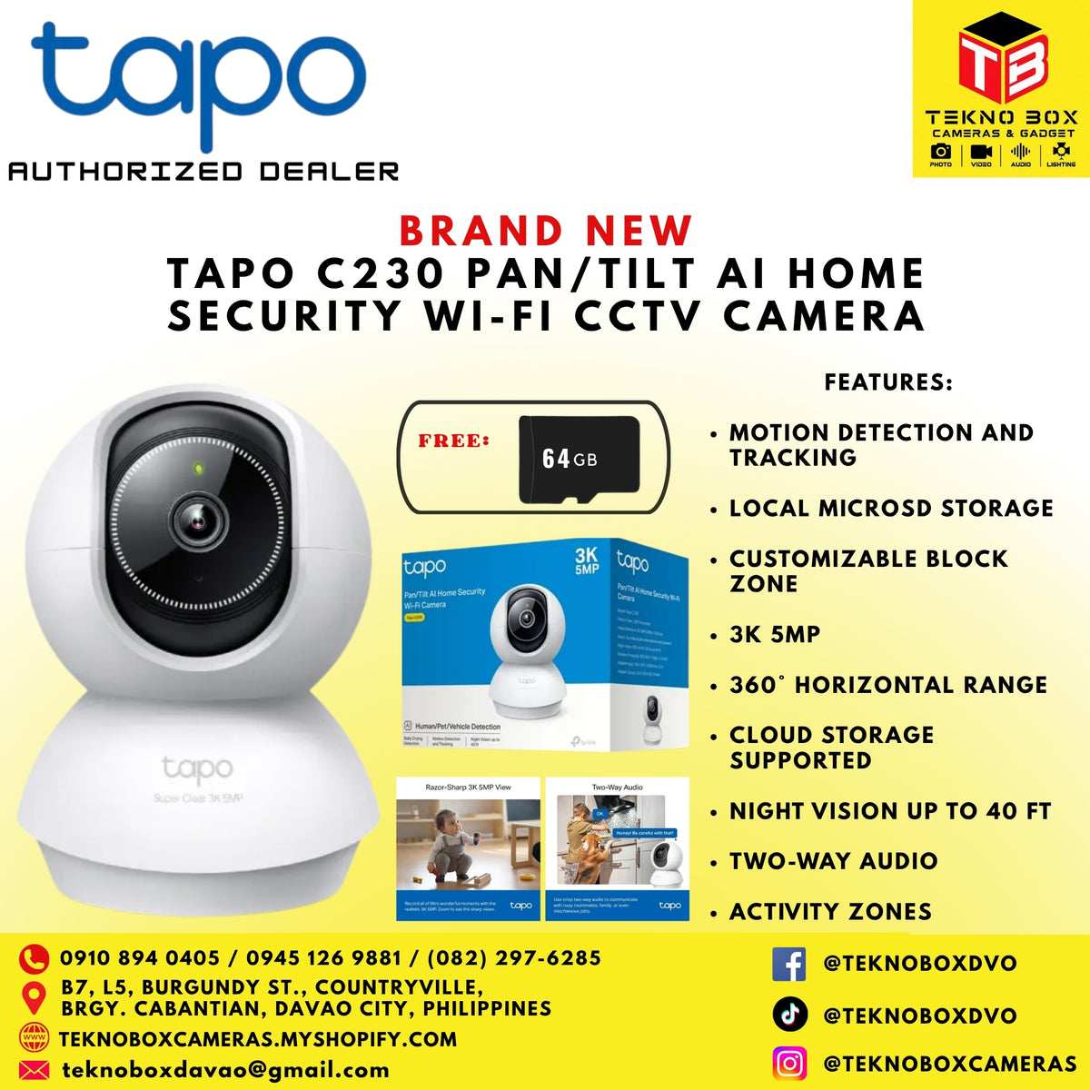 Tapo C230 Pan/Tilt AI Home Security Wi-Fi CCTV Camrea