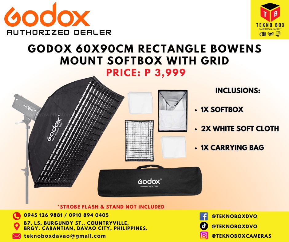 Godox 60x90cm Rectangle  Bowens Mount Softbox w/ Grid