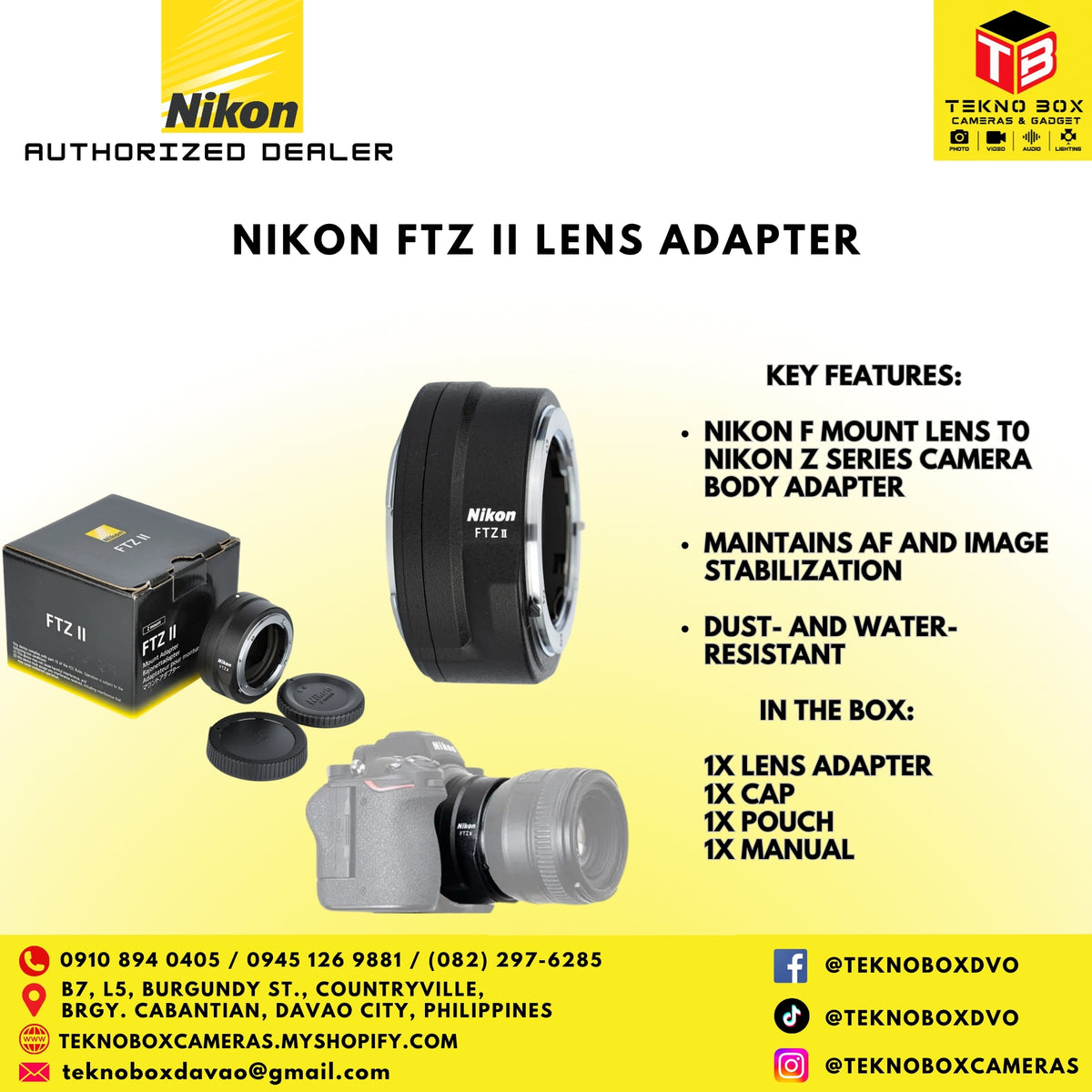 Nikon FTZ II Autofocus Lens Adapter